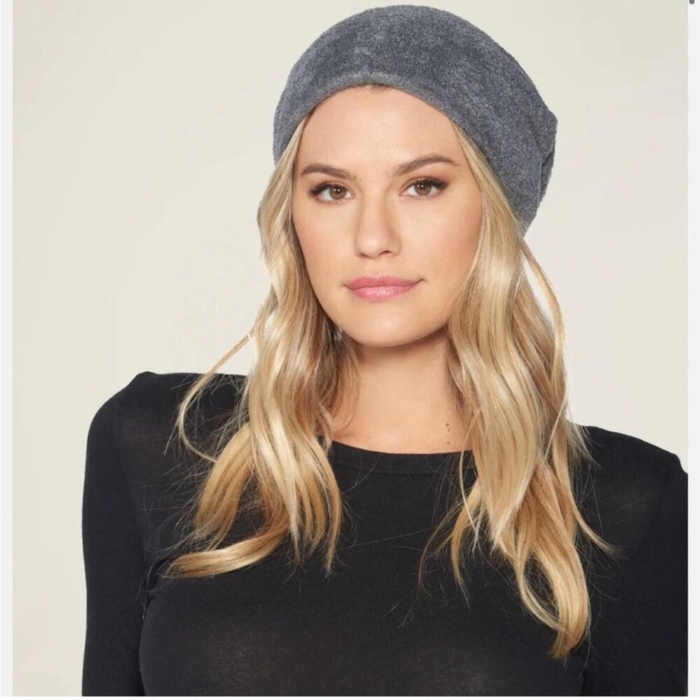 Barefoot Dreams CozyChic Lite Confetti Beanie - Storm Gray/Dark Brown - OS - NWT